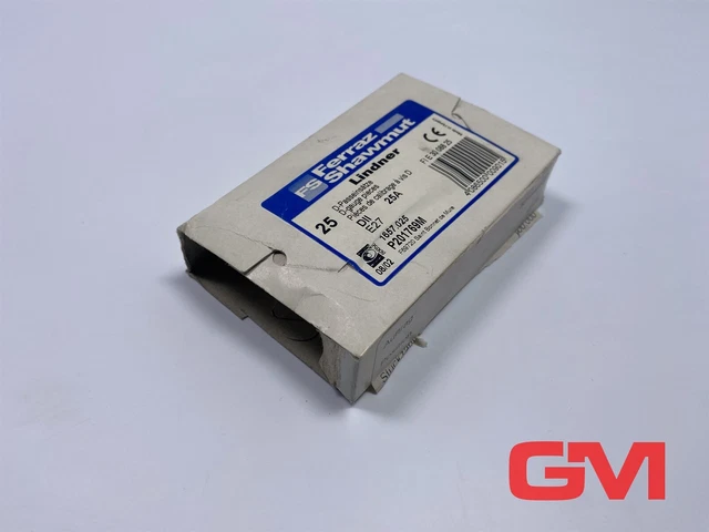 Ve 25x Ferraz Shawmut Lindner D-Passeinsätze 1657.025 D-Gauge Pz. P201769M