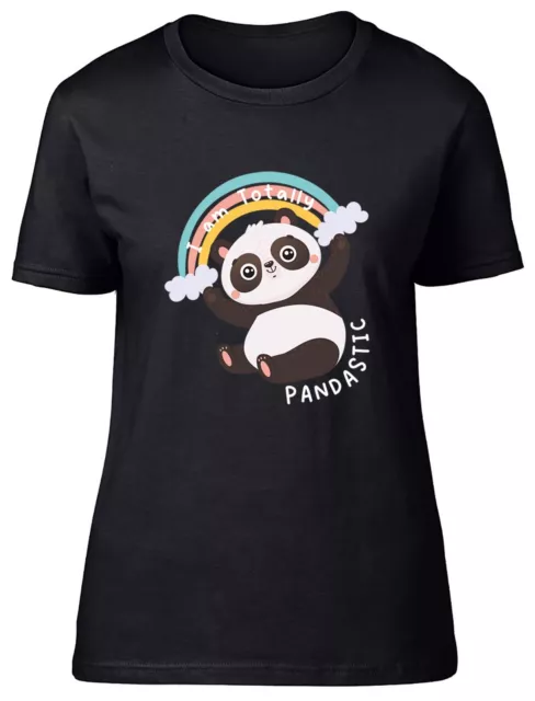 Totally Pandastic Womens T-Shirt Panda Lover Kawaai Ladies Gift Tee