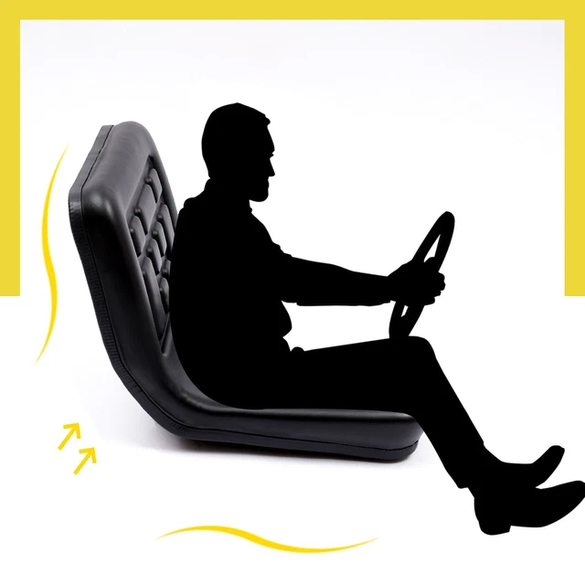Slidable Tractor Seat Digger Seat With 1 Drain Hole Water-resistant PU Leather