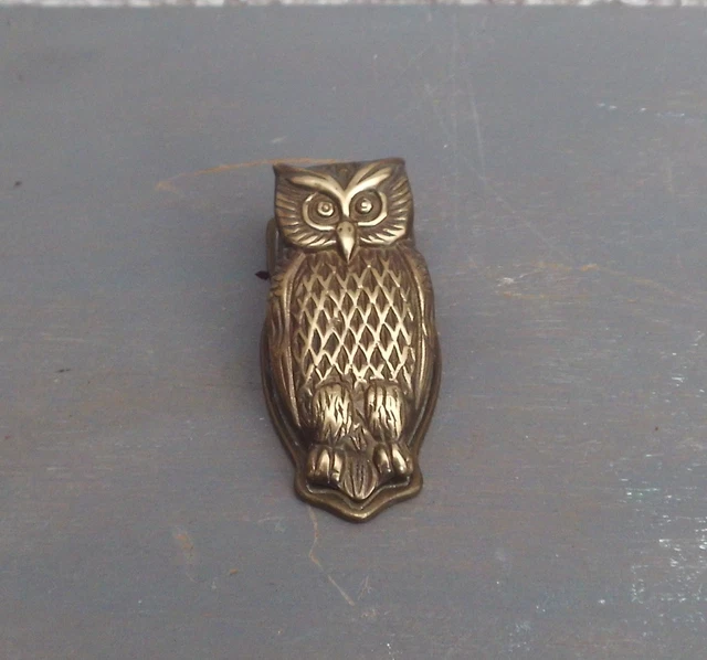Pince à Courrier Vintage En Métal Doré - Modèle Sabot Avec Oiseaux, Occasion