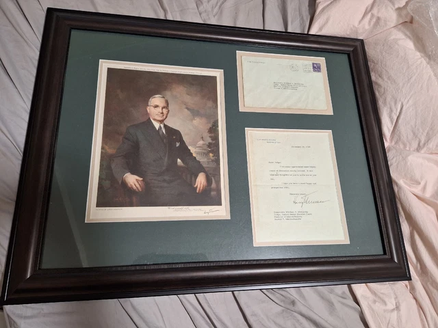 President HARRY S. TRUMAN Signed Letter as President to Judge McCarthy