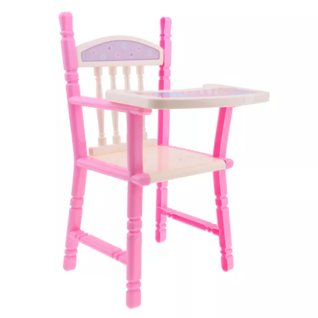 Doll Feeding HIGHCHAIR Reborn Baby Role Play Toy Christmas Gift for Kids Pink