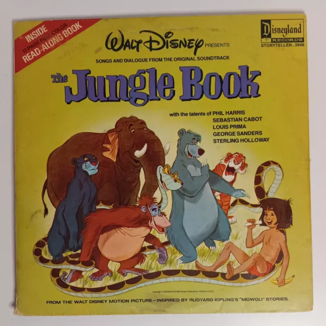 Walt Disney Presents The Jungle Book Storyteller (Vinyl LP w/Booklet, 1978)