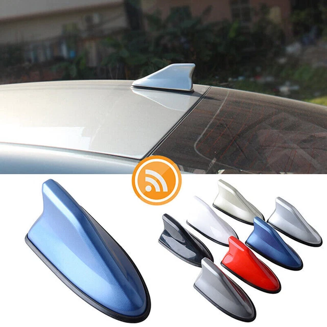 1x Blue Shark Fin Roof Antenna Radio AM/FM Signal Aerial Car Amplifier BA