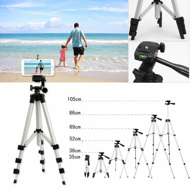 Professional Camera Tripod Stand Holder Mount for iPhone Samsung Cell Phone +Bag