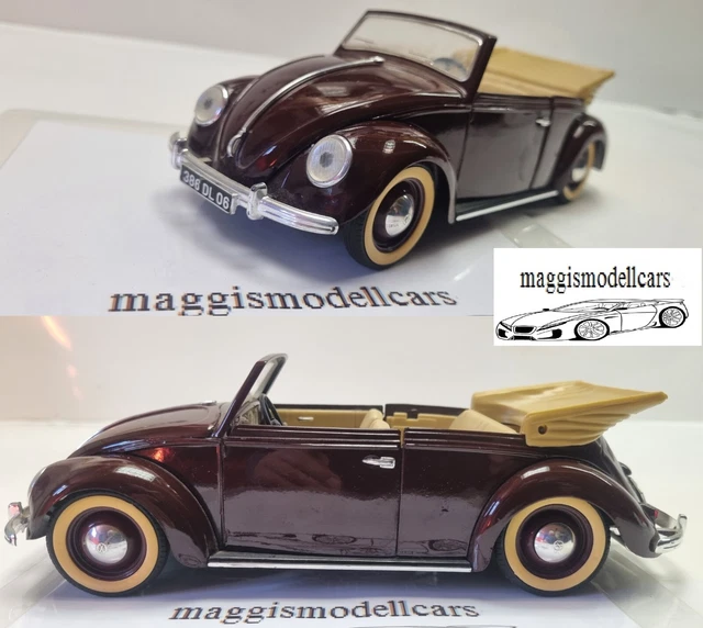 VW Coccinelle Echelle Black Cabrio - Solido - De Schatkamer van Alkmaar