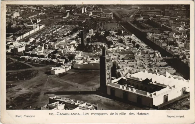 CPA AK MAROC CASABLANCA Les mosquées de la ville des Habous Flandrin (37710)