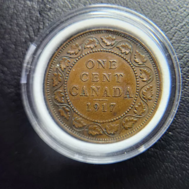 1914 Canada One Cent King George V Large Cent - XF/AU ORIGINAL BN