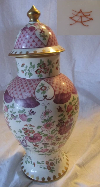 Grand pot couvert Urne Pot Gingembre signé à identifier 43 cm Chine