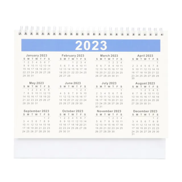 2 Pieces Creative 2023 Calendar Flip Table Desk Coil Self Standing Office