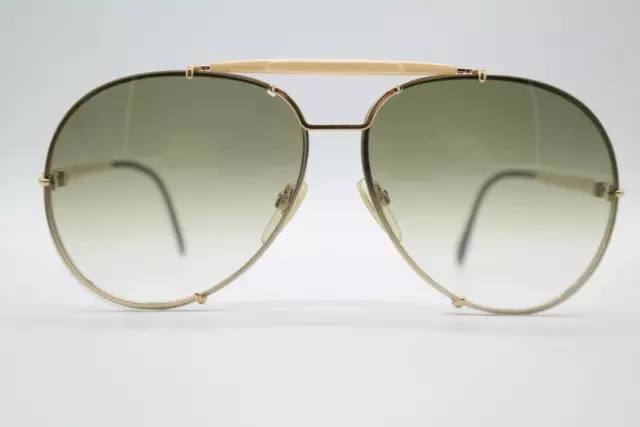 Vintage Sonnenbrille Rodenstock Pacific GP Gold Beige Oval sunglasses Brille