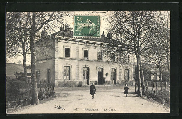 CPA Prémery, La Gare