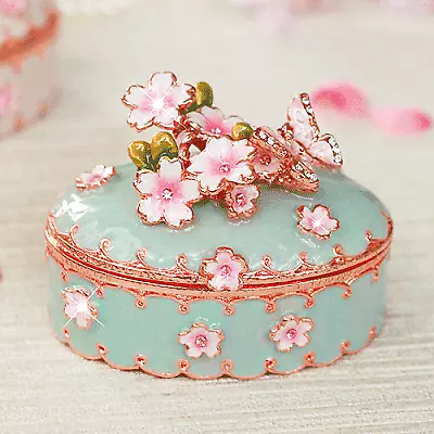 [Piearth] PIEARTH Jewelry Box Hanakoromo Cherry Blossom Blue EX535-2