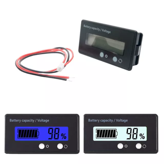 LED 12V Waterproof LCD Indicator Car Battery Capacity Tester Lead-acid Monitor