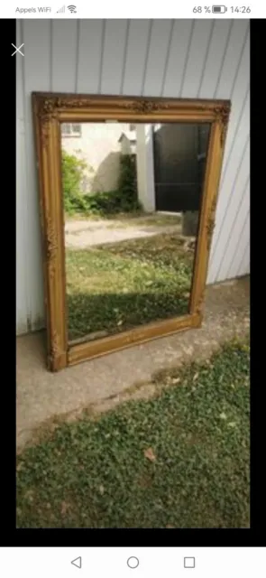 Miroir ancien bois doré