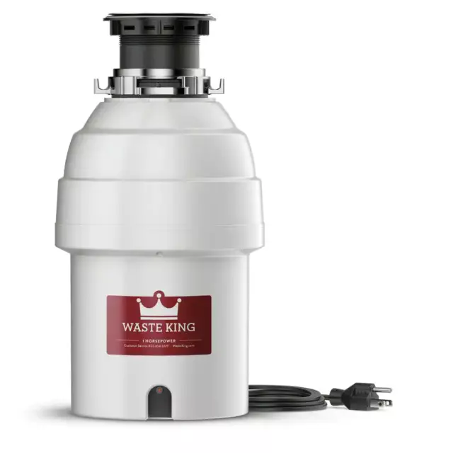 Waste King Garbage Disposal 1 hp 115-Volt Continuous Feed Stainless Compact