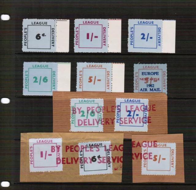 Peoples League Postzustellung Aschenputtel Briefmarken