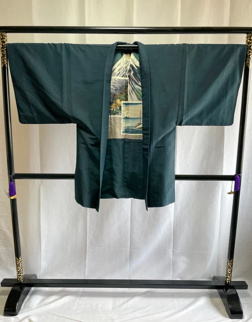 Vintage Japanese Mens Haori Jacket -Vintage Japanese Silk Kimono Jacket