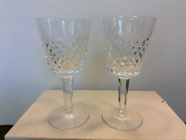 Pair of Waterford Crystal Alana 5 7/8" Claret Wine Glasses