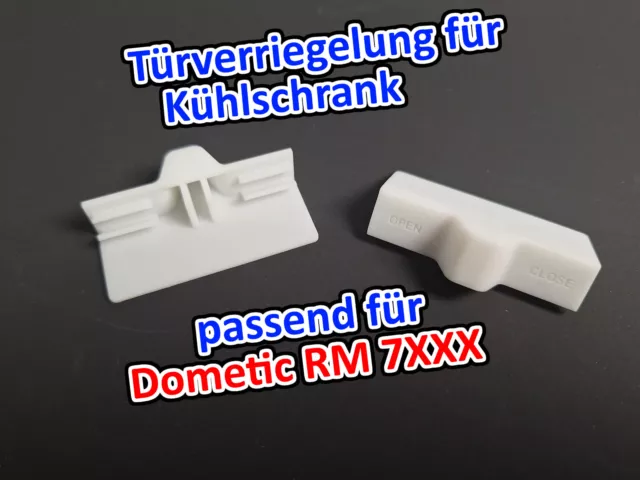 Schieber zu Türverriegelung für Dometic Kühlschrank RM 7xxx weiß