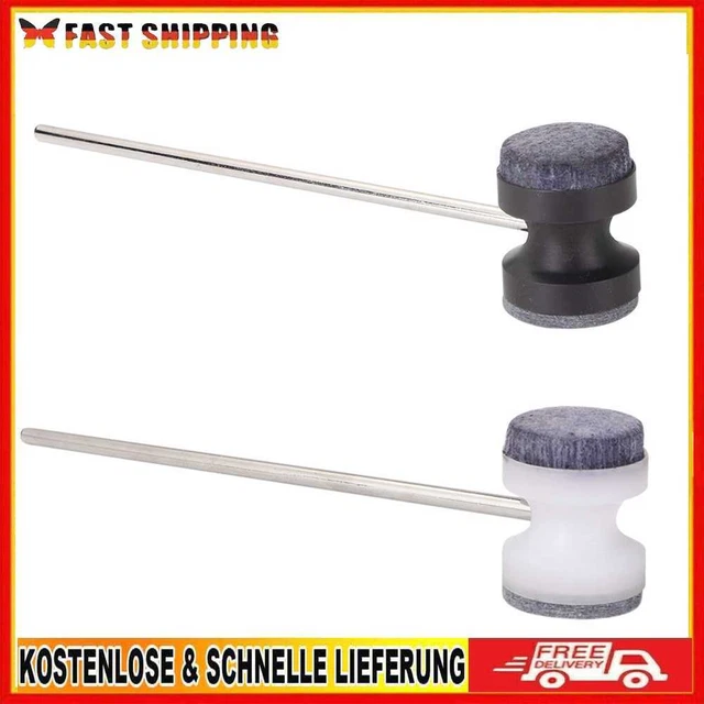 Bass Drum Hammer Kick Drum Foot Pedal Beater Mallet with Felt Head Percussion