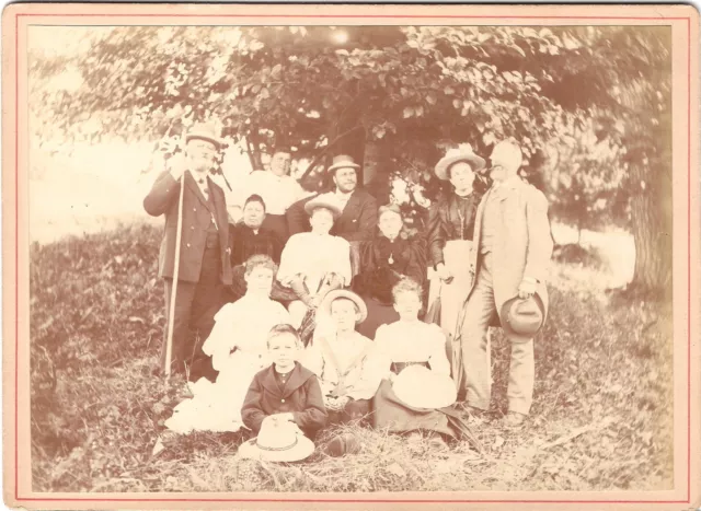 Großes CAB photo Schönes Gruppenbild / Familienbild - 1900er