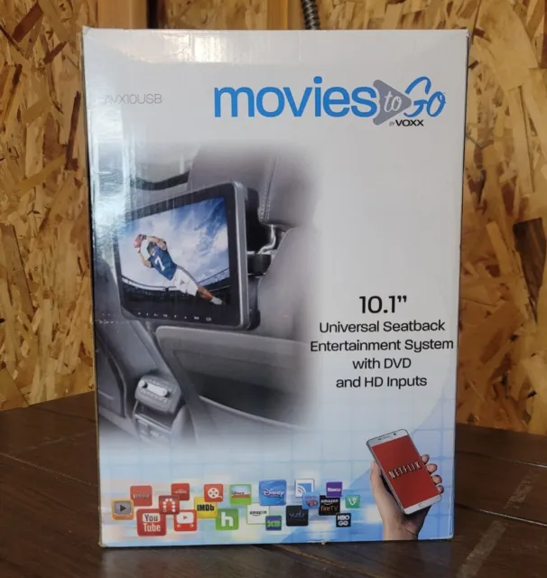 Audiovox AVX10USB 10.1 Universal Seat-back Video system DVD/USB/SD/AV/Aux/HD NEW