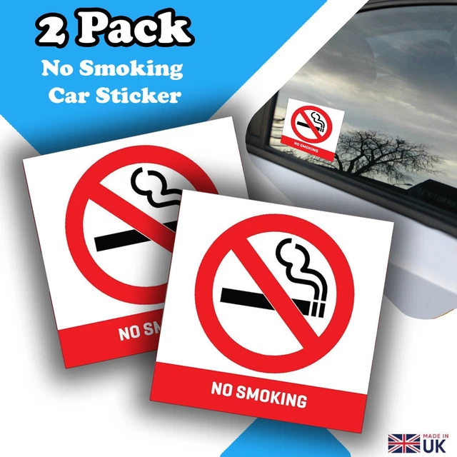 4x No Smoking Stickers - 75mm Diameter - Car, Window, Van - Foto 4