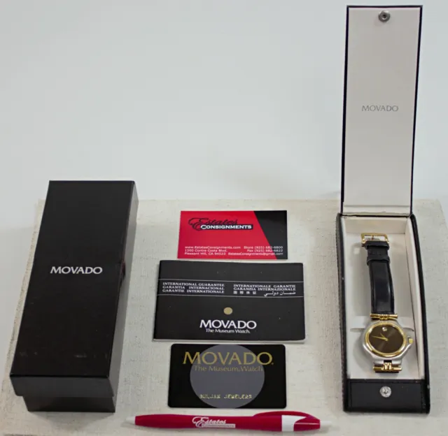 Movado Museum 81.E2.887.2 35mm Two Tone Swiss Quartz Men's Watch