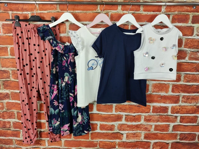 GIRLS BUNDLE AGE 9-10 YEARS NEXT H&M etc TROUSERS DRESS TOP T-SHIRT KIDS 140CM