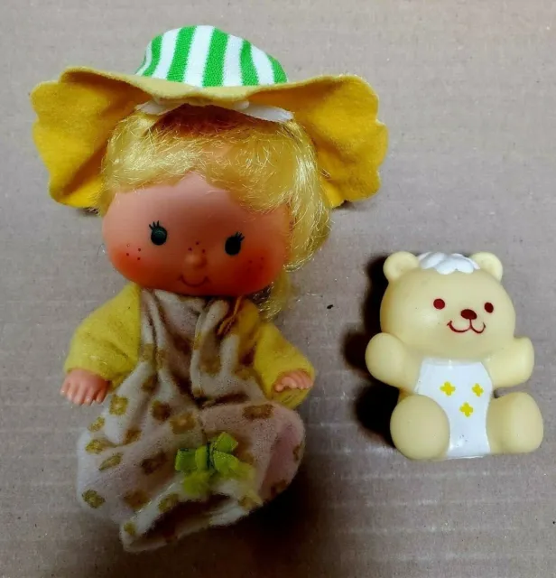 Vintage Strawberry Shortcake Butter Cookie Doll & Pet Jelly Bear 1982 Kenner