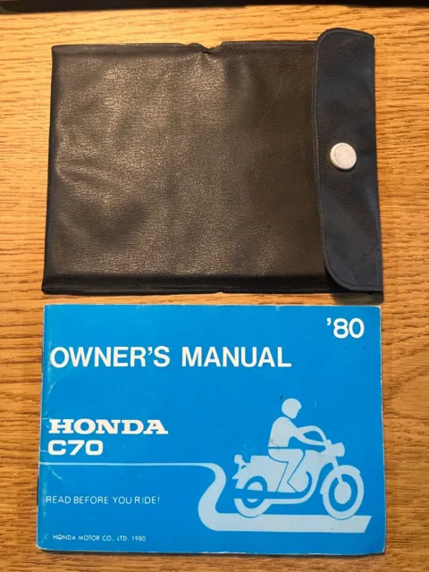 1980 Honda C70 Passport Owners Manual Original Vintage Japan with case OEM C 70