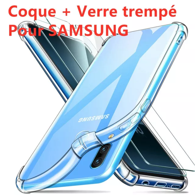 ANTICHOC COQUE pour Samsung M23 M13 A04s A13 5G A22/A52/A53+ VITRE VERRE TREMPE