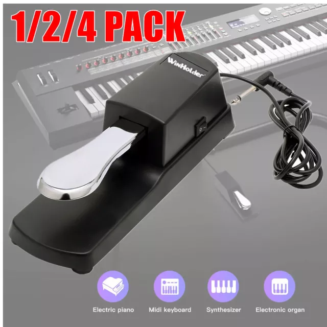 1-4X Wholesale Universal Sustain Pedal w/Polarity Switch for Electronic Keyboard