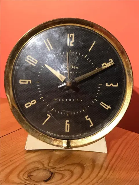 164a  Vintage Westclox Big Ben Bedside Alarm Clock Spares or Repair