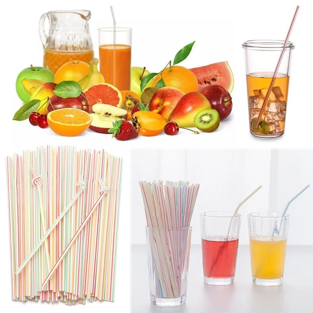 Pajitas de plástico desechables para boda pajitas para beber suministros de cocina barra de herramientas