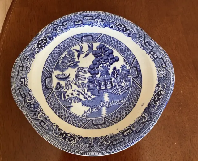 Blue Willow  W.R Midwinter Ltd England serving plate approx 23 x 25cm