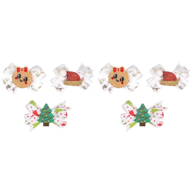 2x Pet Weihnachten Haarspange Bowknot Barrette Kleinkind Urlaub Haarnadeln