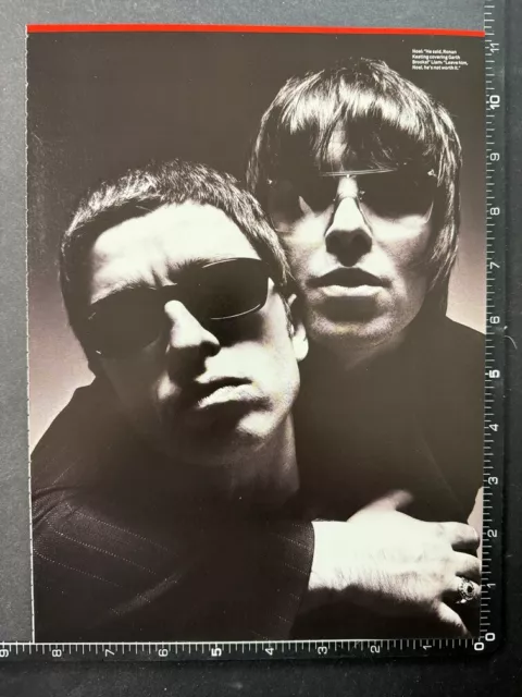 OASIS  - LIAM AND NOEL 11x8'  Magazine Photo Page M102