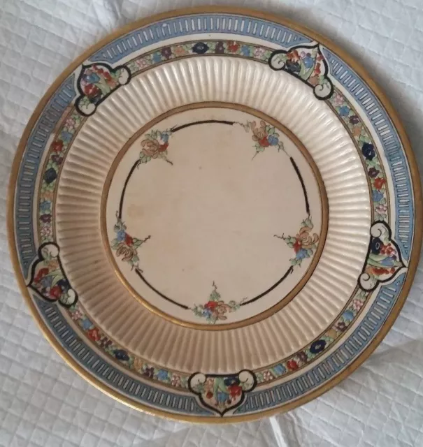 RIDGWAYS OLD IVORY BEDFORD WARE SILVER SALAD PLATE Vintage condition 2