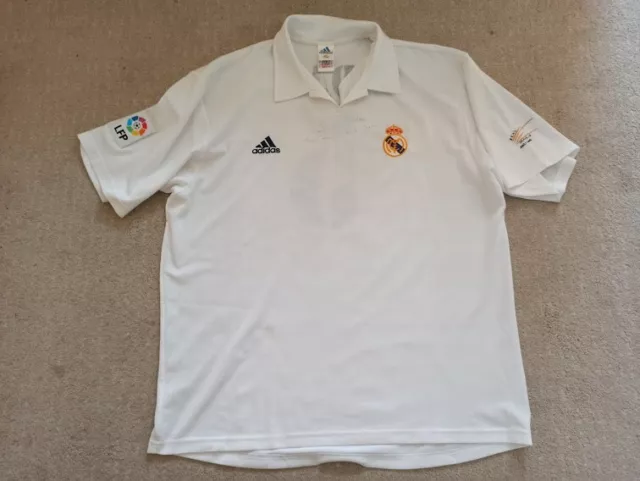 camiseta real madrid zidane regalada adidas xl signed match worn?