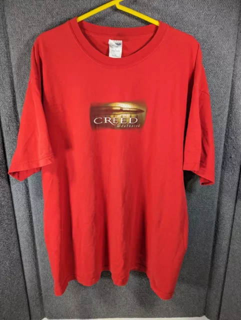 Vintage Creed Weathered World Tour 2002 Concert  Band T Shirt Sz XL