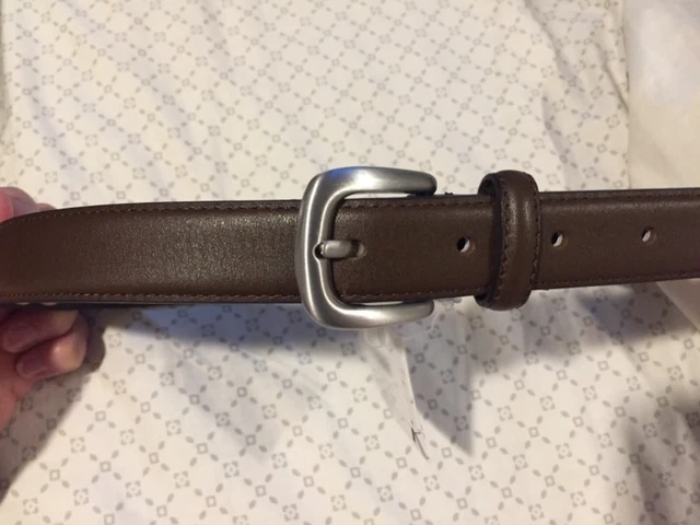 2 3 T Janie & Jack Brown Leather Adjustable Belt Holidays Christmas Boy NWT
