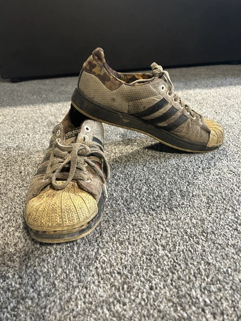 RARE RETRO ADIDAS Superstar Safety Trainers Old School Size Uk 10