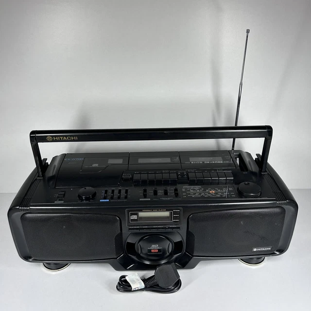 HITACHI CXW700E PORTABLE CD Radio Cassette Boombox Ghetto Blaster
