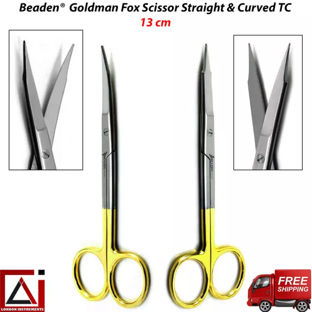 Beaden® Goldman Fox Scissors Str & Cur Dental Surgical Tissue Cutting Sutures CE