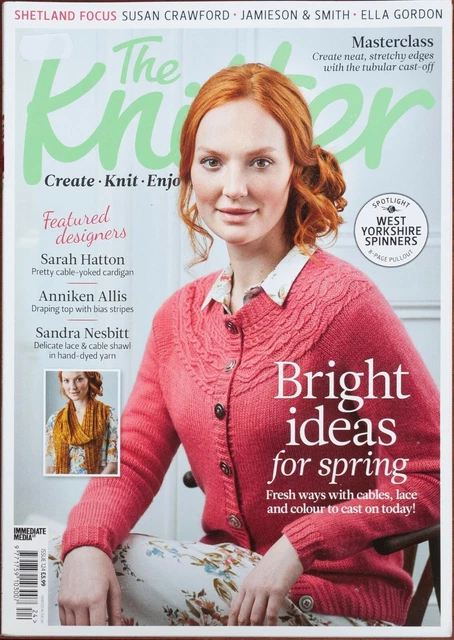 Libro de patrones de tejido de la revista The Knitter número 124 con resorte extraíble