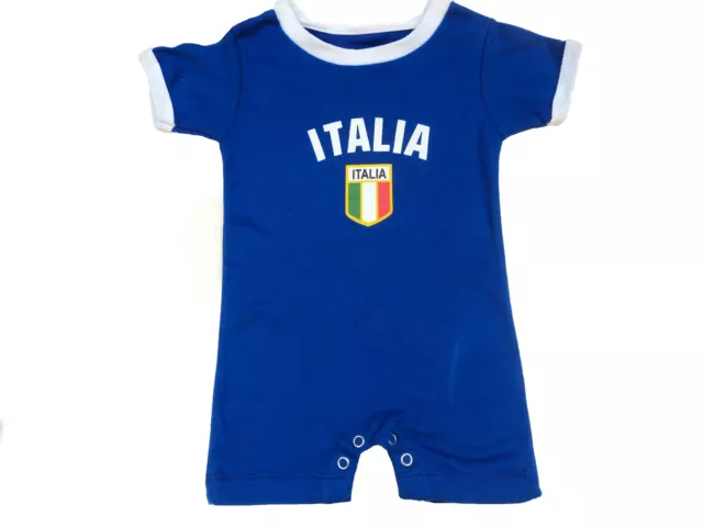 Italie bodysuit bébé enfants football bébé football football drapeau maillot t-shirt cadeau coton