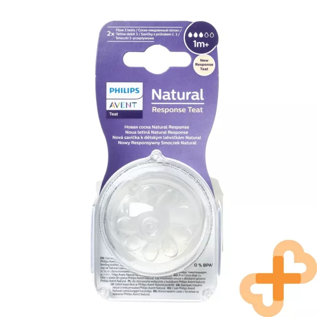 Philips Avent Silicone Tétine " Naturel " S Numéro 2 Lente Flux De 1 Mois SCF042