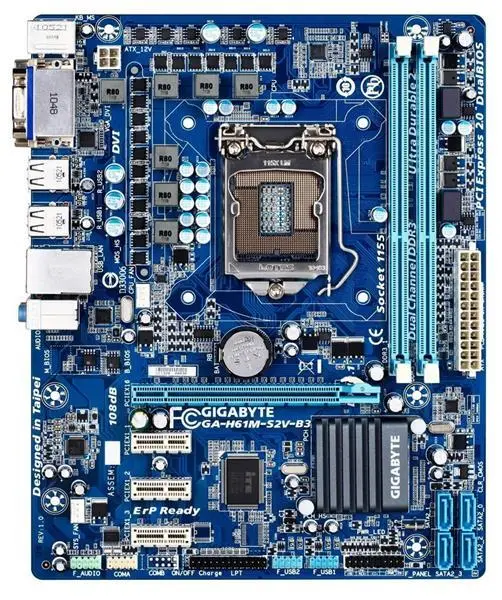 Gigabyte GA-H61M-S2V-B3 Rev.1.0 Intel H61 Mainboard M-ATX Sockel 1155   #68181